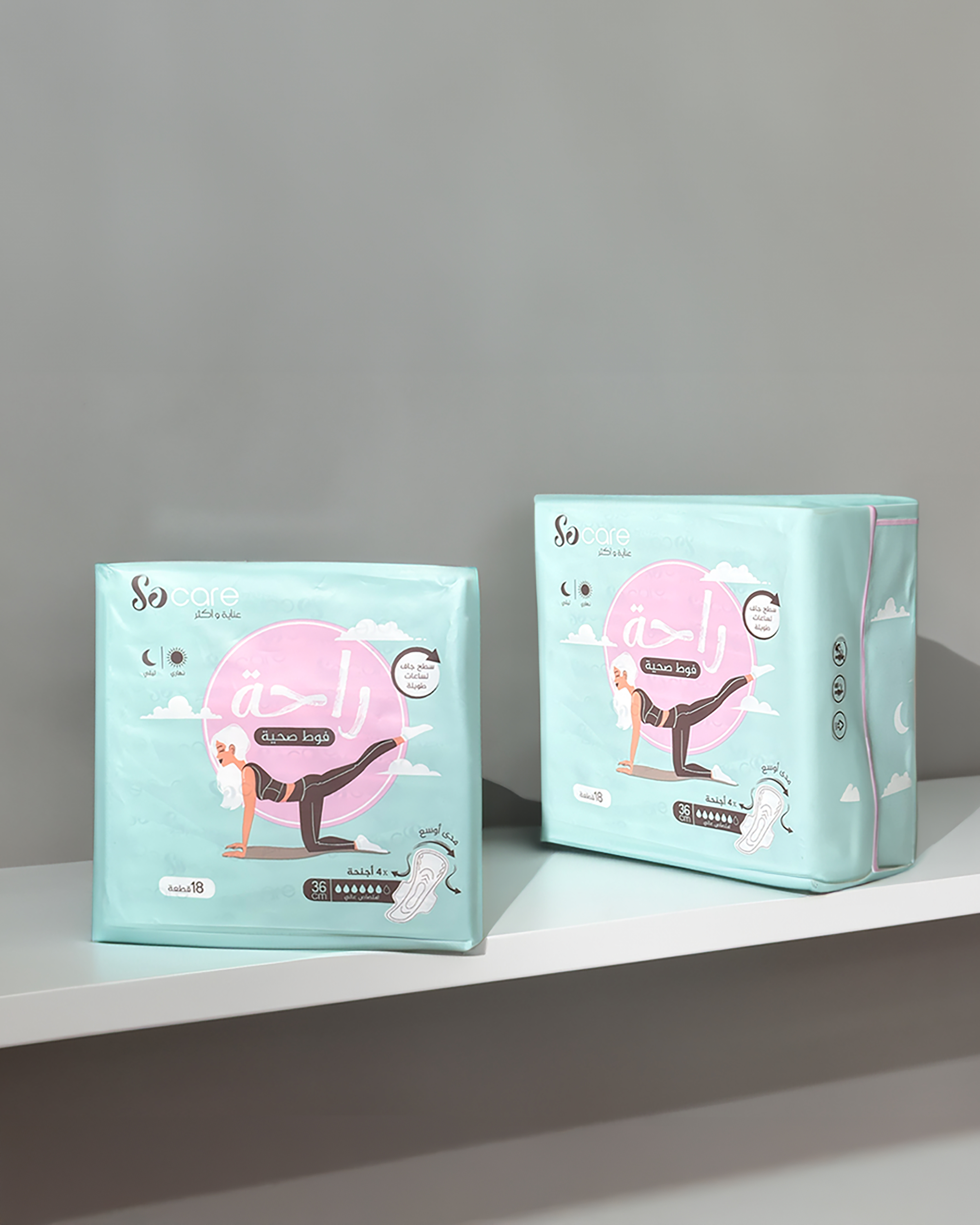 سو كير فوط شهرية 18 قطعة 36سم So Care S950