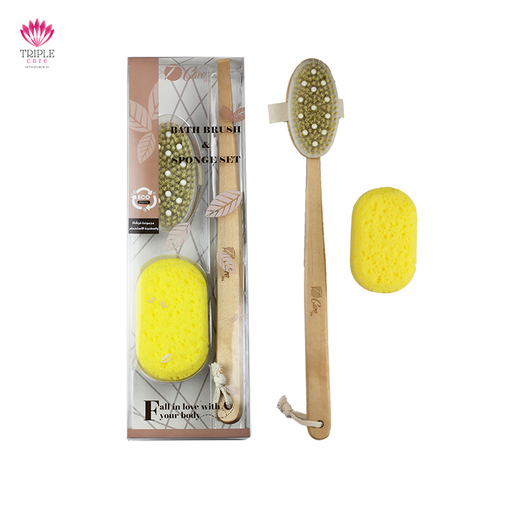 طقم فرشاة واسفنجة الاستحمامTCARE BRUSH&SPONGE T311