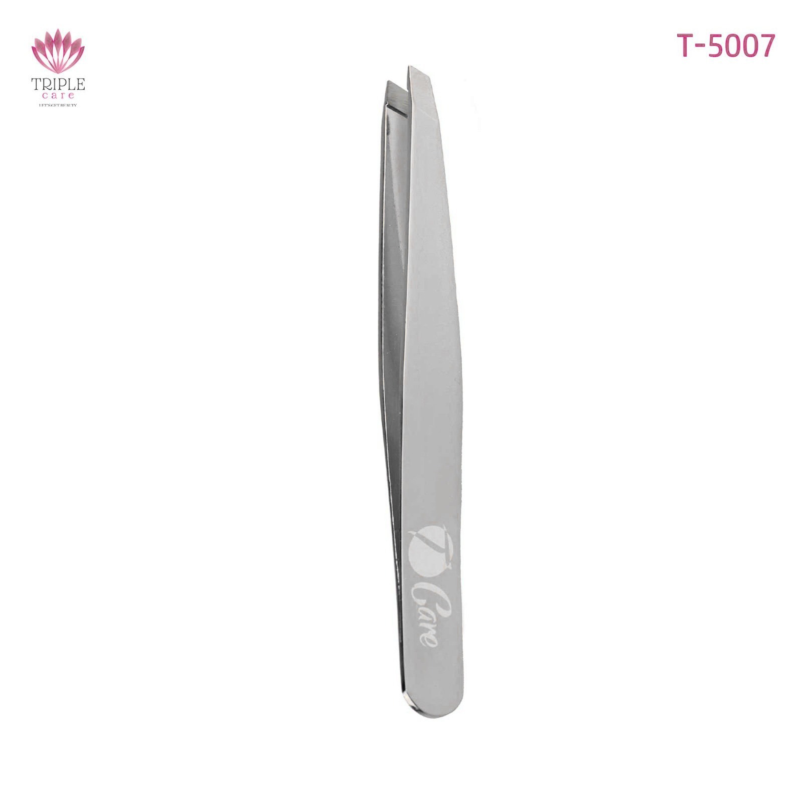 ملقط حواجب مفرد مائل حاد " تي كير T5007-T-CARE