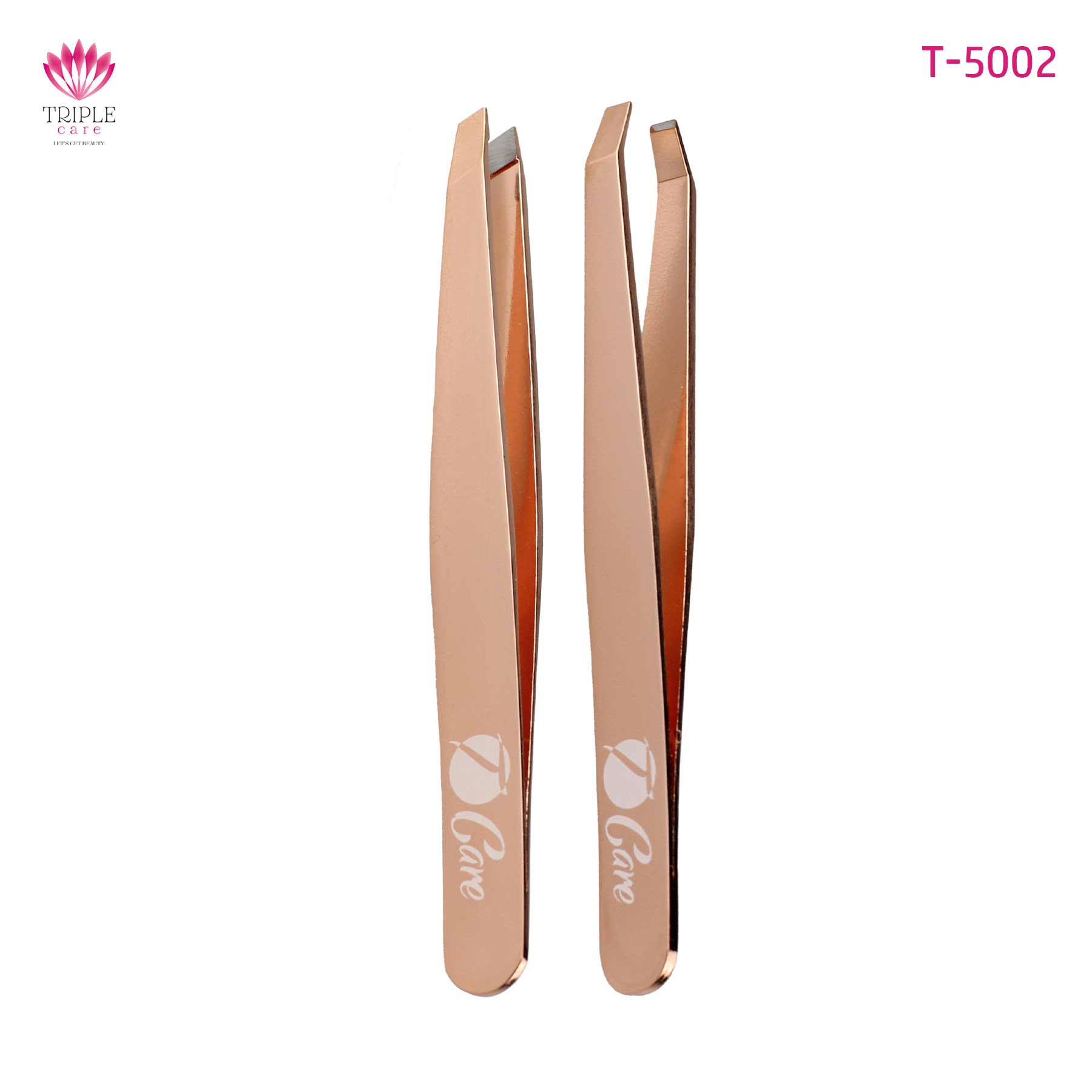 ملقط حواجب مزدوج مائل " تي كير T5002-T-CARE