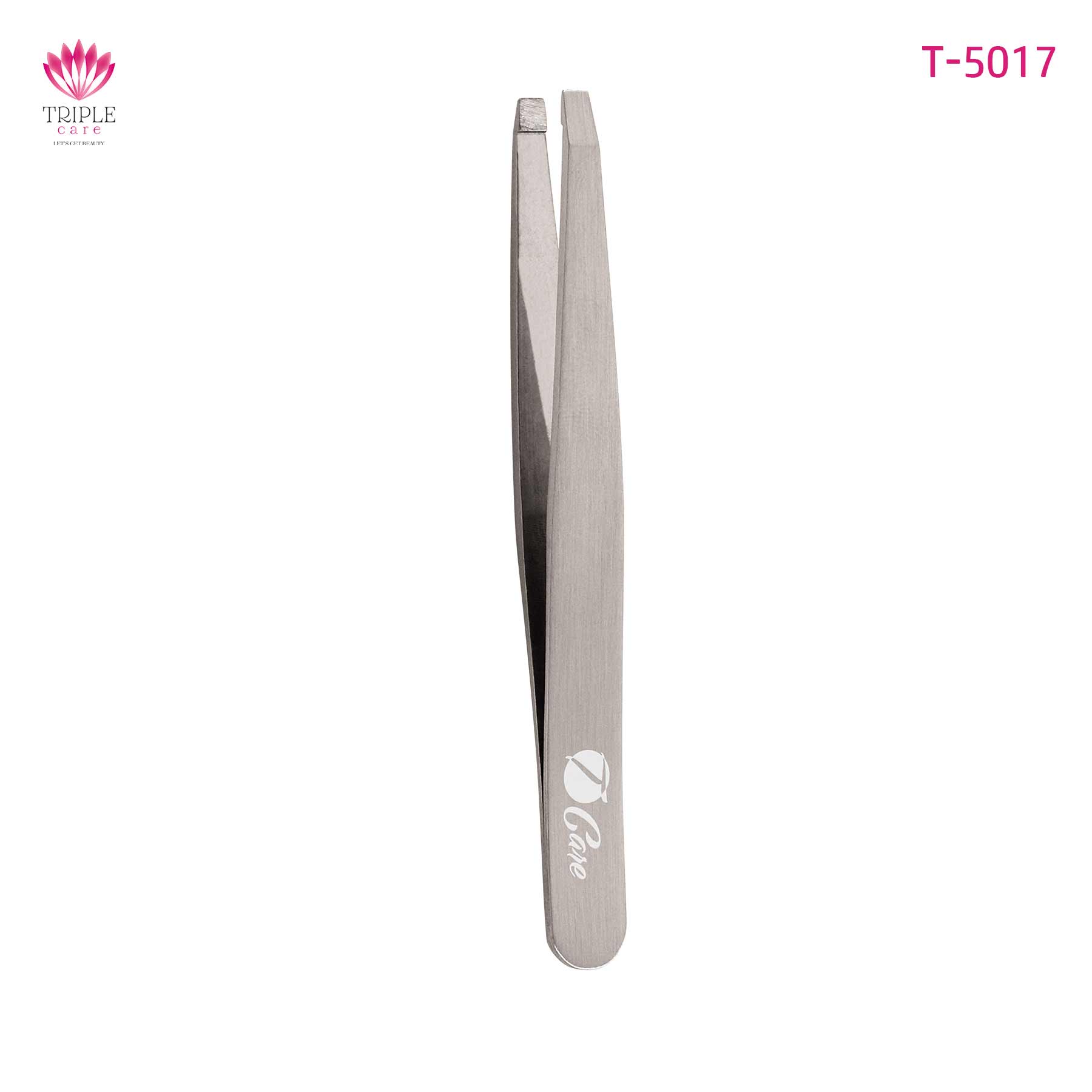 ملقط حواجب مفرد مستقيم " تي كير T5017-T-CARE