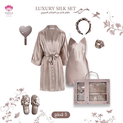 طقم فاخر من الستان الحريري 6قطع LUXURYSET T-4065