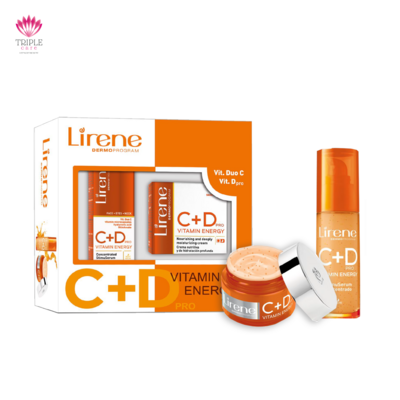 بكج سي+دي كريم وسيروم Lirene SET C+D PRO Vitamin
